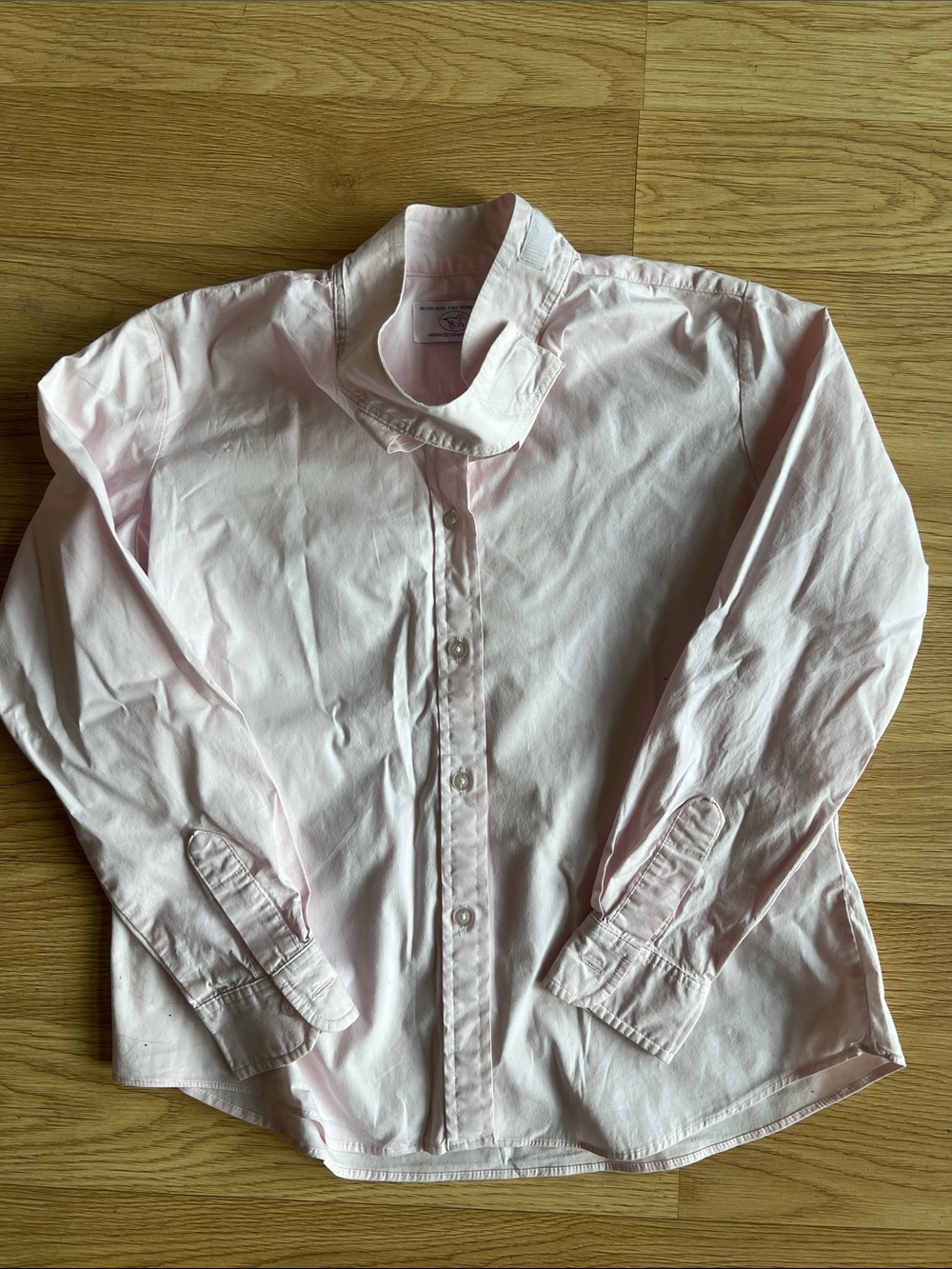 DevoniAire Girl’s Light Pink Button-Down English Equestrian Shirt